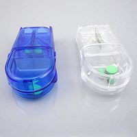 Elevin(TM) 👍👍 Pill Caplets Medicine Dose Tablet Cutter Splitter Divide Compartment Storage Box