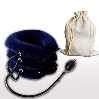 TONELIFE Cervical Neck Traction Device - Instant Pain Relief for Chronic Neck - Effective Pain Relieving Remedy at Home - Adjustable Traction Collar - Cervical Pillow … (Blue)