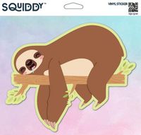 Squiddy Sloth Sleeping Cute Funny - Vinyl Sticker for Car, Laptop, Notebook (5" Tall)