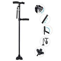 Aosiyp Walking Cane,Self Standing Folding Walking Cane Lightweight Walking Stick with LED Light and Cushion Handle Adjustable Foldable Cane for Men and Women