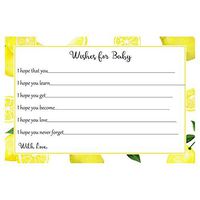 Lemonade Baby Shower Wish for Baby Cards Lemon Theme Blessings Hopes Dreams Party Activities Squeeze (24 Count)
