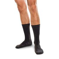 SmartKnit Seamless Diabetic Crew Socks with X-Static Silver Fibers Size: Medium Black - 71732
