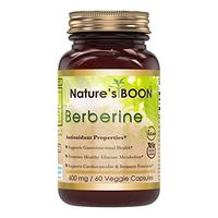 Nature's Boon Berberine 600 Mg 60 Veggie Caps - Glass Bottle - Supports Immune System - Supports Glucose Metabolism - Aid in Healthy Weight Management - Non GMO, Vegan, Glutan Free.