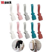 XHSP 10 Pcs Lazy Shoes Helper for Easy to Wear Shoes,Portable Sock Slider,Handled Shoe Horn,Plastic Shoe Lifting Helper for Men, Women and Kids,Fits for All Shoes