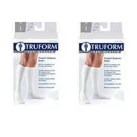 Truform 8-15 Trusoft Crew Sock, XL, White (Pack of 2)