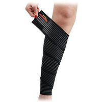 COOLOMG Sport Wrap-Around Calf Support Bandage Shin Band Soccer Basketball Black 78"