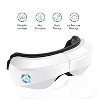 Electric Eye Massager with Heat, Air Compression, Vibration and Music, Wireless Eye and Temple Massager for Relieving Dry Eyes, Eye Fatigue, Improving Blood Circulation and Sleep Quality
