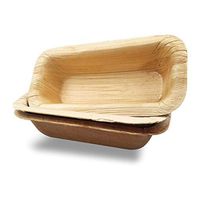 Dtocs Palm Leaf Dish 5X2.5 Inch Dipping Bowl (Pack 100) | Eco-Friendly, Biodegradable, Organic, Compostable Disposable Sampling Bowl For Wedding, Expo, Birthday Party | Better Than Bamboo, Wooden