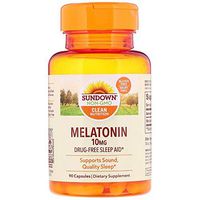 Sundown Naturals Melatonin 10 mg, Maximum Strength Tablets 90 ea (Pack of 5)