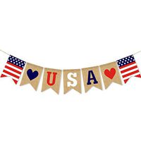 Meidexian888 USA Independence Day Banner Festival Layout for Outdoor Interior Ceiling Decoration (A)