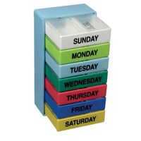 7 Day Color 4 Compartment Pill Boxes