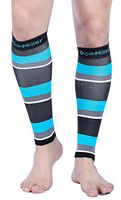 Doc Miller Premium Calf Compression Sleeve Dress Series 1 Pair 20-30mmHg Strong Support Graduated Sock Pressure Sports Running Recovery Shin Splints Varicose Veins (BlackBlueGrayWhite, Medium)