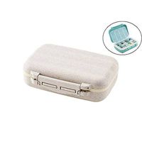 Grief Grocery Store Small Pill Box Portable Weekly Pill Manager Drug Storage Box with 8 Removable Compartments for Travel Outdoor Activities