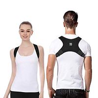 Posture Corrector for Men & Women That Provide Back Support Brace, Improve Thoracic Kyphosis, Prevent Slouching | Under Clothes Upper Back Brace | Adjustable Size(M,Black)