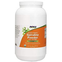NOW Supplements, Organic Spirulina Powder with Beta-Carotene (Vitamin A) and B-12, 4-Pound
