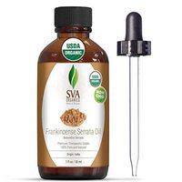 SVA Organics Frankincense Serrata Essential Oil Organic Certified 30 ml (1 fl oz) with Dropper 100% Pure, Natural & Premium Therapeutic Grade For Glowing Skin, Shiny Hair, Aromatherapy & Diffuser
