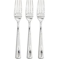 Creative Converting 315133 24 Count Metallic Plastic Forks, Silver