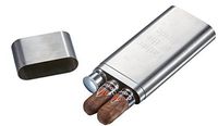 Personalized Cigar Case and Flask Combo with Free Engraving. Stainless Steel