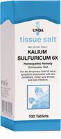 UNDA - Kalium Sulfuricum 6X - Homeopathic Remedy Supports Temporary Relief of Minor Symptoms Associated with Skin Irritation - 100 Tablets