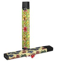 Skin Decal Wrap 2 Pack for Juul Vapes Beach Flowers Sage Green JUUL NOT INCLUDED