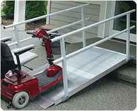 EZ-Access, Gateway 3G Ramp with Handrails, 8 Feet, Transfer Between Levels and Surfaces with More Security and Safety, Great for Wheelchairs, Walkers, Scooters