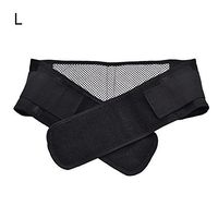 Alomejor Self-heating Waist Support Brace, Spontaneous Adjustable Hook & Loop Protector Lumbar Belt(L)