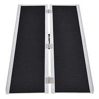 EnjoyShop 5' Portable Aluminum Non-Skid Wheelchair Ramp Utility Mobility Access Non Skid Folding Wheelchair Ramp