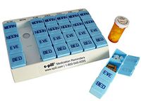 e-Pill 7 Day x 4 Large Capacity Pill Box. Weekly Pill Box Organizer System for Medications, Supplements, and Vitamins