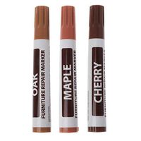 Denzar Furniture Markers Touch Up Repair Pen- Scratch Restore Kit - Felt Tip Wood Marker Wood Furniture Repair Pen, Marker Pen,Filler Remover Repair 3 Color of Set (A:Oak,Cherry,Maple)