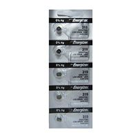5 Pack of Silver Oxide Energizer 319 Button Cell Watch Batteries