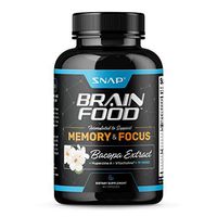 Nootropics Brain Booster Supplement with Bacopa Extract - Improve Memory & Focus, Boost Concentration, Clarity, Mind Enhancement, Increase Mental Speed DMAE, Ginkgo Biloba - 60 Pills