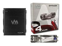 VM Audio 500W 2 Channel Car Amp + 4 Gauge Wiring Kit (Red) + 2 Farad Capacitor