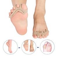 MNBHJK 2 Pair Silicone Toe Separators Straightener for Bunion Relief Hammer Toes Toe Correction