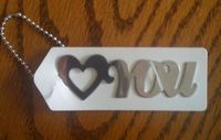 Hallmark Gift Trim Heart/Love You Metal Tag