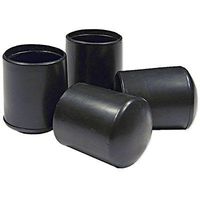 Truguard F32008tv Vinyl Black Leg Tip, 1", 4-pack