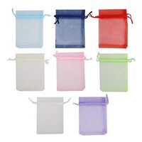 120Pcs Organza Bags 3x4 Inches 8 Colors Organza Favor Bags Mesh Pouches Drawstring Jewelry Gift Bags for Wedding Party Favors Christmas Gifts Candy Bags, Each Color 15Pcs