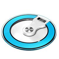 CHENNAO Round Digital Body Weight Bathroom Scale (Slim Design, Easy Read Display，Explosion-Proof Tempered Glass, Step-On Technology, Electronic Precision)