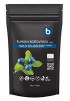 Bobica's PREMIUM European Organic Freeze-Dried Wild blueberry (Bilberry) powder| 2.65oz /75g | Antioxidant Superfood | Non-GMO, Gluten-Free, Raw | Vitamin C | for Vegetarians & Vegans |