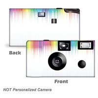 5 Electric Rainbow Disposable Cameras, Anniversary, Party, Single use, Flash WM-50411-C