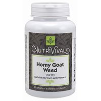 Nutrivival Horny Goat Weed 750mg Plus 150mg of Maca Root Suitable for Men and Women* 90 New Oval Tablets