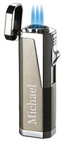 Personalized Visol Athens Gunmetal Triple Torch Flame Cigar Lighter