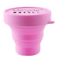 Newmed for Women Foldable Menstral Cup with Container, Washing Cup, Cloth Bag Pink, 1 Pound