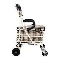 Seat & Roller Bar Covers Walker The Best Gift for Parents Grocery Shopping Cart Folding and Easy to Carry Patient Injured Rehabilitation Walker (Color : White, Size : 8560cm)