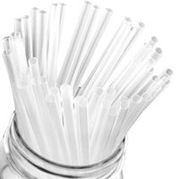 Extra Long BPA-Free Cocktail Straws 250 Pack. Each Clear, Disposable, Straight Straw is Individually Wrapped. Strong, Slim 8in Size Makes a Great Drink Sipper or Swizzle Stirrer for Mixed Drinks!