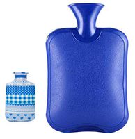 Safe Hot Therapies Warm Hands PVC Hot Water Bottle with Detachable Cloth Cover 2.0 Litre(Blue)