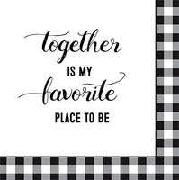 Evergreen Set of 2,Cocktail Size Napkin, 5"x5", Pack of 20, Modern Farmhouse