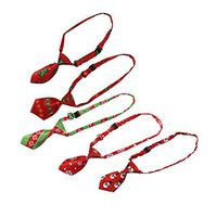 NUOBESTY 5pcs Christmas Tie Boys Holiday Necktie for Christmas Party Costume Accessories