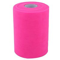 uxcell Home Gift Wrap DIY Dress Craft Decor Tulle Spool Roll 6 Inch x 100 Yards Fuchsia