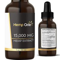 Hemp Oil Extract for Pain & Stress Relief - 15,000mg of Organic Hemp Extract - Grown & Made in USA - 100% Natural Hemp Drops - Helps with Sleep, Skin & Hair