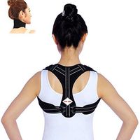 Back posture corrector for women and men, comfortable fully adjustable Support Back Shoulder Belt and neck brace heated Tourmaline Magnetic nuu you